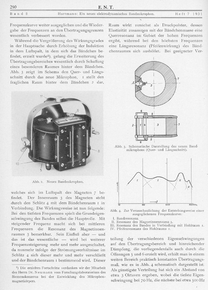 SIEMENS & HALSKE ELM 25 a new electrodynamic mic 1931