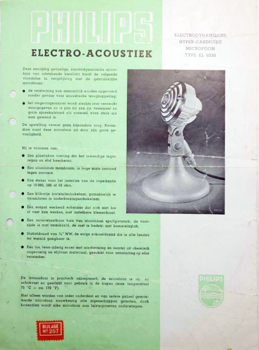 PHILIPS EL 6030 'DE BLOEMKOOL' philips el 6030 folder nl