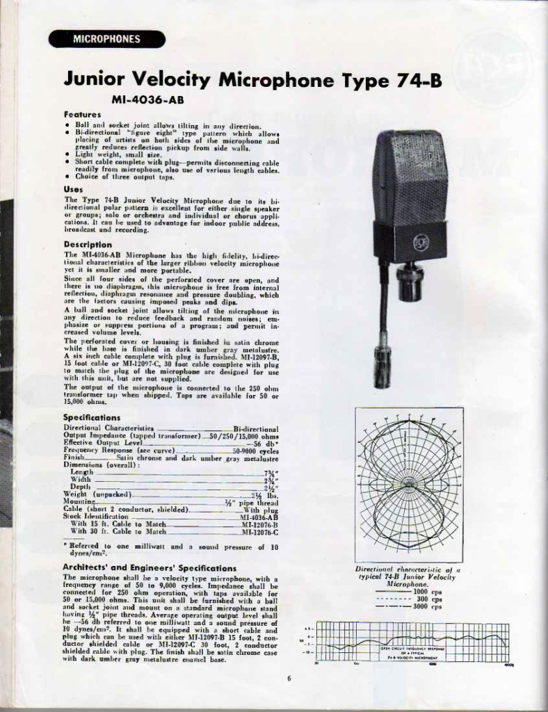 RCA 74B Jr. rca 74b jr sheet