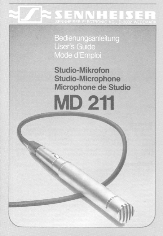 SENNHEISER MD 211 sennheiser md 211 manual 1