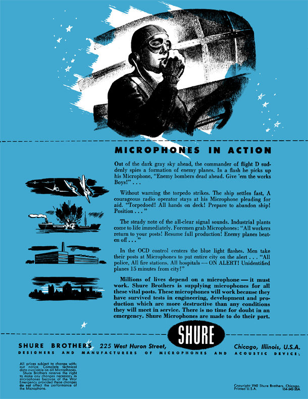 SHURE 705A 'ROCKET' shure catalog 1942 10