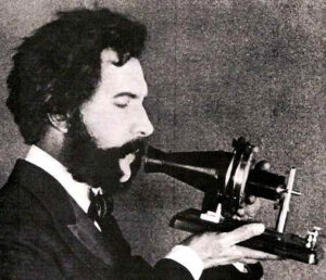 graham bell with phone xl