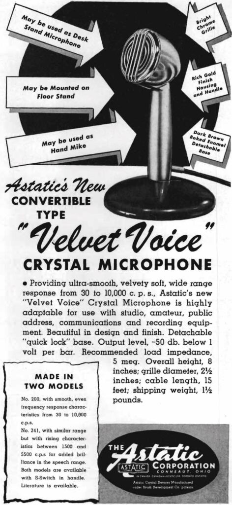 astatic 1947 velvet voice ad kopie