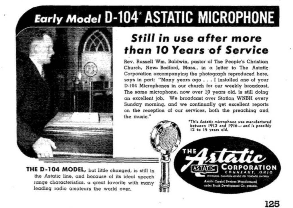 astatic d104 church ad