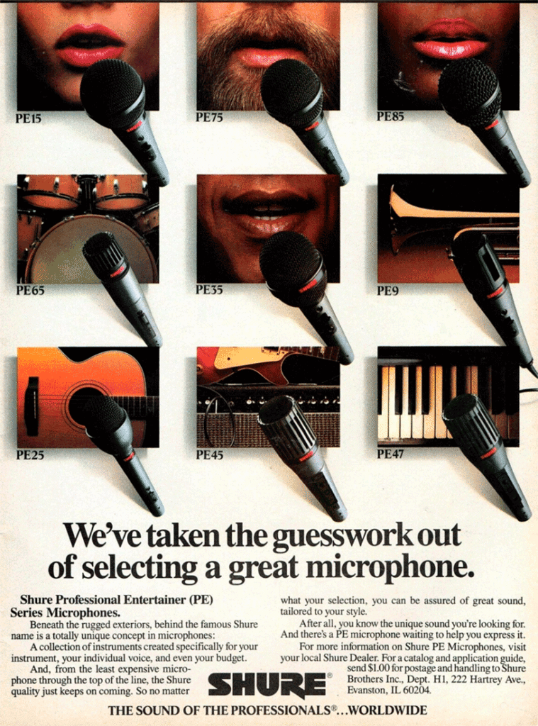 shure pe series ad pe47