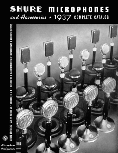 Shure 70H kristalmicrofoon shure catalog 1937 1