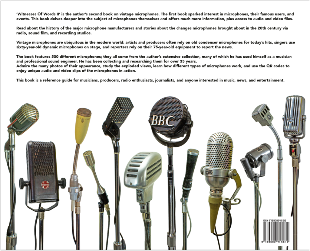 WITNESSES OF WORDS II - MORE ON VINTAGE MICROPHONES AND THEIR HISTORY wow 2 back cover