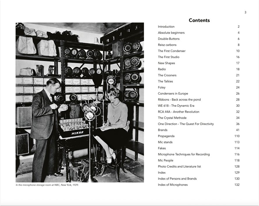 WITNESSES OF WORDS II - MORE ON VINTAGE MICROPHONES AND THEIR HISTORY wow 2 contents