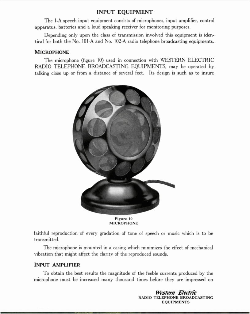 western electric 373 mic in b1 housing we catalog 1923